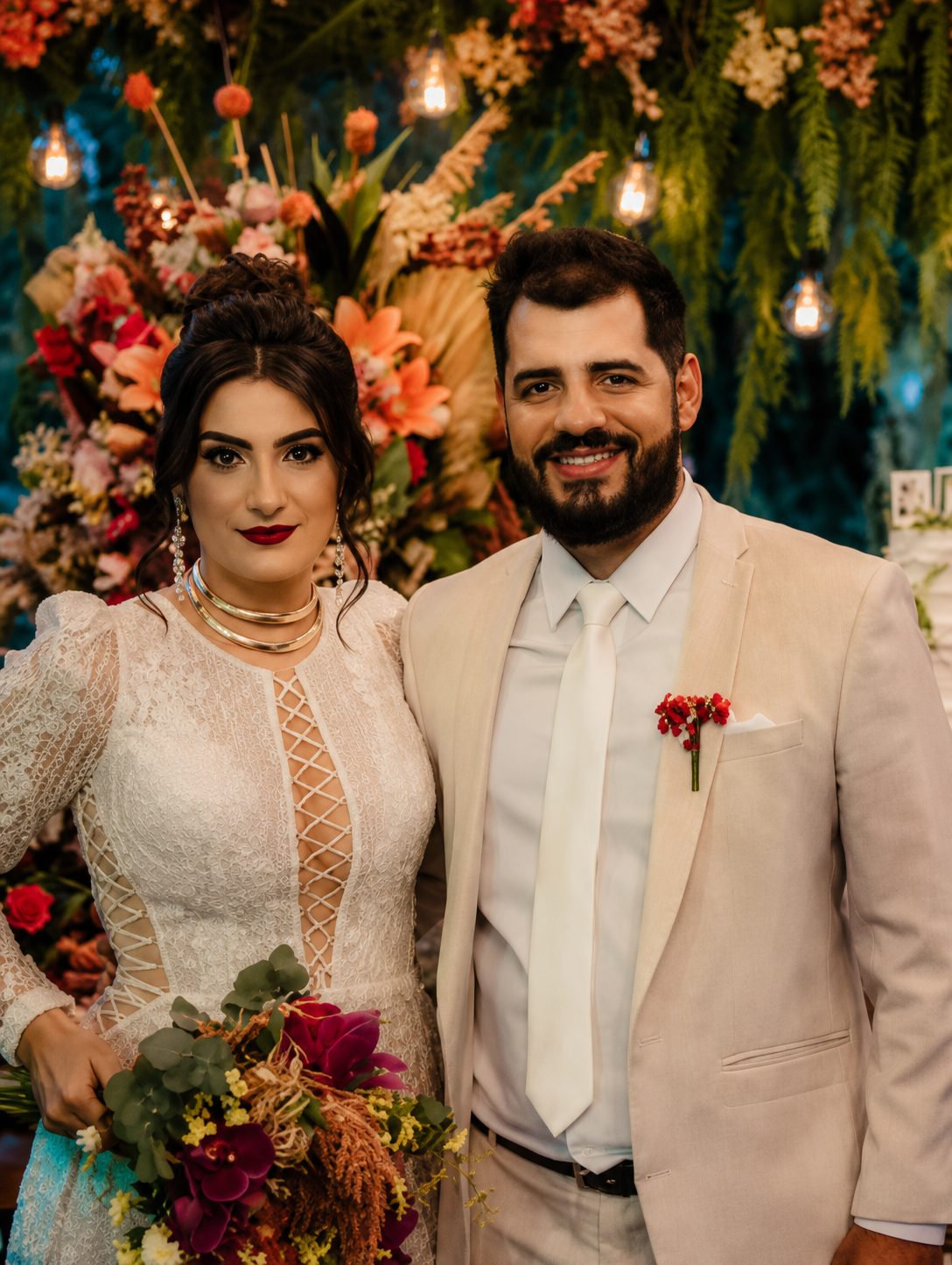 Casal na celebração